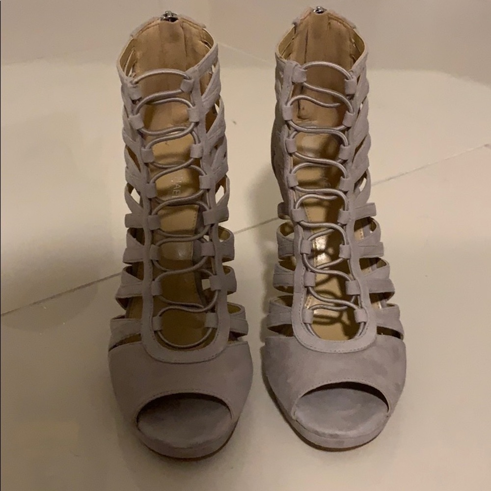 Grey Suede Micheal Kors Strappy Heel